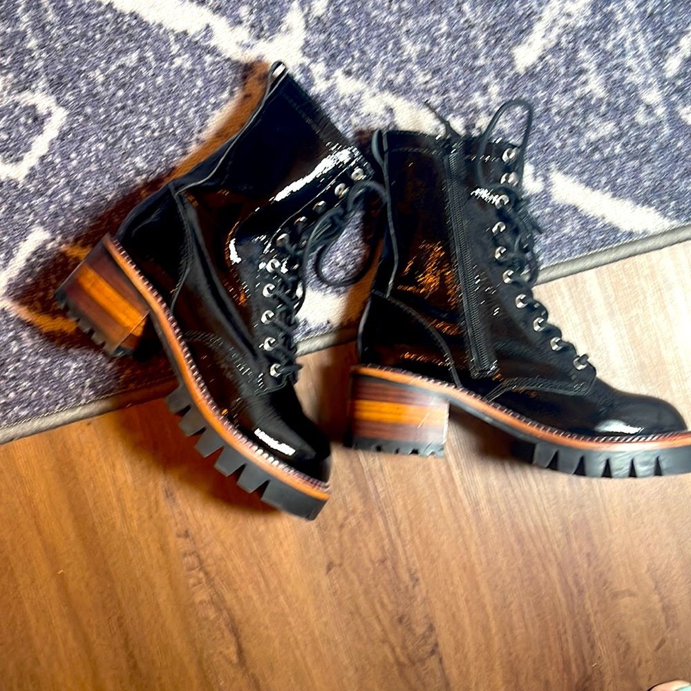 jefrey cambell sycamore black leather woman’s boots - Picture 5 of 14